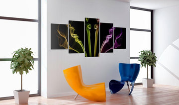 Canvas Print - Multicolored streaks - 5 pieces