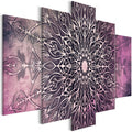 Canvas Print - Center (5 Parts) Wide Pink