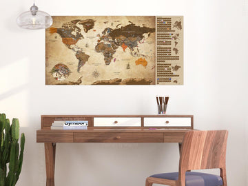 Scratch map - Vintage Map - Poster (English Edition)