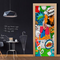 Photo wallpaper on the door - Comic World