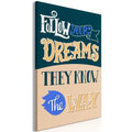 Canvas Print - Follow Your Dreams (1 Part) Vertical