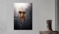 Canvas Print - Elephant in the Big City (1 Part) Vertical