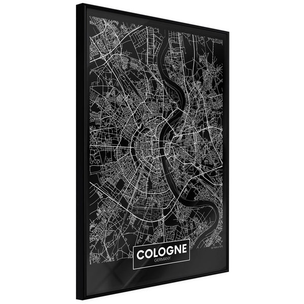 Poster - City Map: Cologne (Dark)