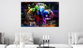 Canvas Print - Colorful Elephants 1 Part Wide