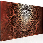 Canvas Print - Hypnosis (5 Parts) Orange Narrow