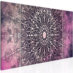 Canvas Print - Center (5 Parts) Narrow Pink