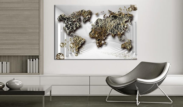 Decorative Pinboard - Golden Future [Cork Map]