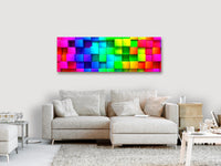 Canvas Print - Colourful Cubes (1 Part) Narrow