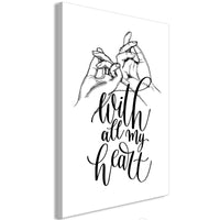 Canvas Print - With All My Heart (1 Part) Vertical