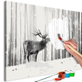 DIY canvas painting - Deer in the Snow