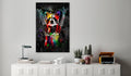 Canvas Print - Colourful Animals: Racoon (1 Part) Vertical