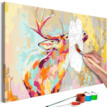 DIY canvas painting - Proud Deer