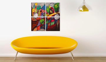 Canvas Print - Colourful city