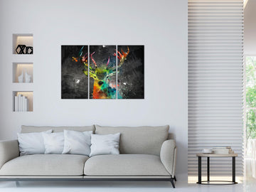 Canvas Print - Rainbow Deer (3 Parts)