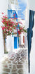 Photo wallpaper on the door - Walk through Santorini