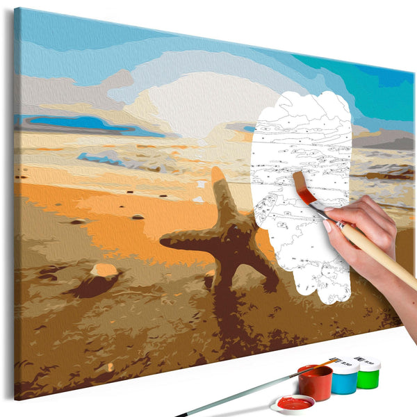 DIY canvas painting - Sea Finds