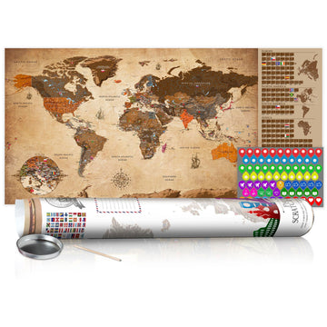 Scratch map - Vintage Map - Poster (English Edition)