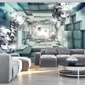 Self-adhesive Wallpaper - Journey Through the Blue Tunnel