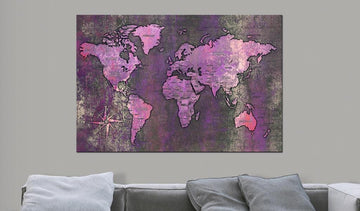 Decorative Pinboard - Amethyst Map [Cork Map]