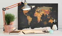 Canvas Print - World Map: Secrets of the Earth