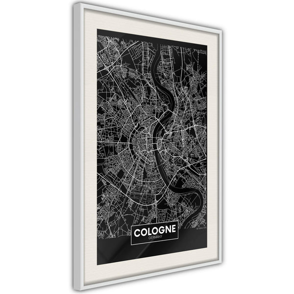 Poster - City Map: Cologne (Dark)