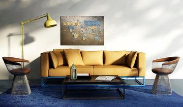 Canvas Print - Map of the World (Italian language)