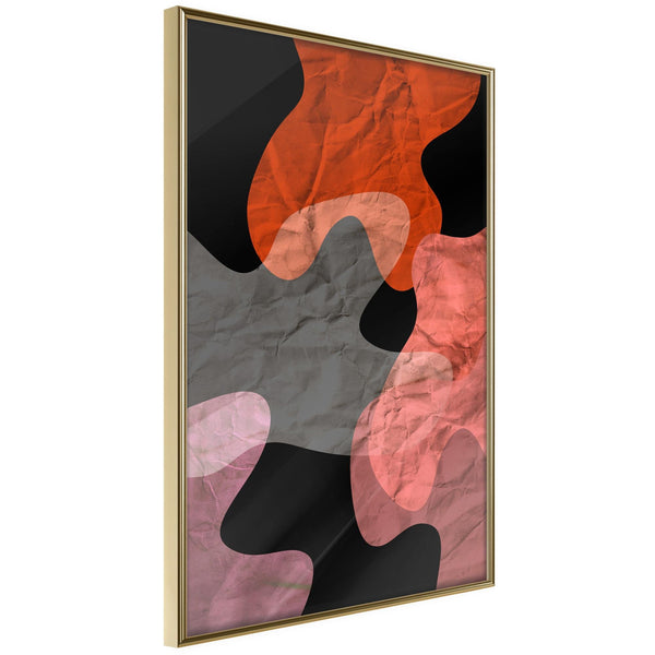 Poster - Colourful Camouflage (Orange)