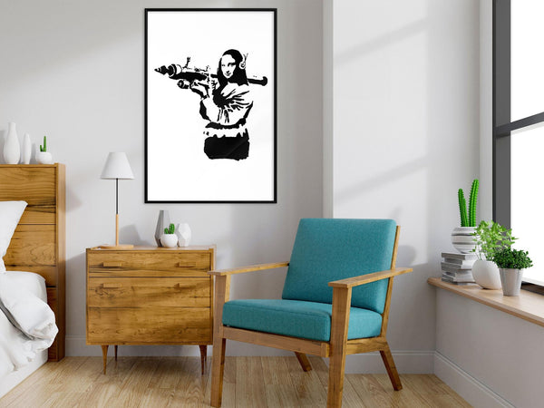 Poster - Banksy: Mona Lisa with Bazooka II