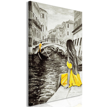 Canvas Print - Far Dreams (1 Part) Vertical Yellow