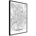 Poster - City map: Frankfurt