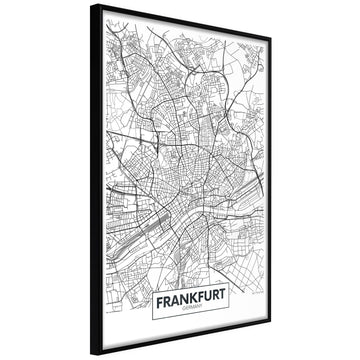 Poster - City map: Frankfurt