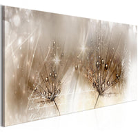 Canvas Print - Drops of Dew (1 Part) Brown Narrow