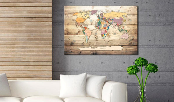 Canvas Print - World Map: Colourful Continents