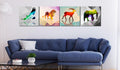 Canvas Print - Colourful Animals (4 Parts)