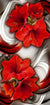 Photo wallpaper on the door - Photo wallpaper - Abstraction and red flowers I