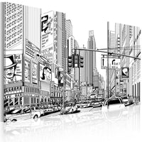 Canvas Print - Black & white comic style