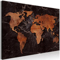 Canvas Print - Copper Map (1 Part) Wide