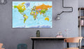 Canvas Print - World Map: Colour Palettes (1 Part) Italian Text