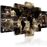 Canvas Print - Continents and stars