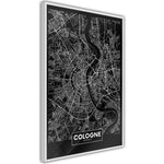 Poster - City Map: Cologne (Dark)