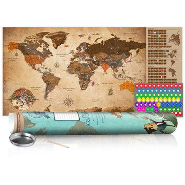 Scratch map - Vintage Map - Poster (English Edition)