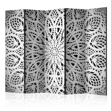 Room Divider - White Mandala II [Room Dividers]