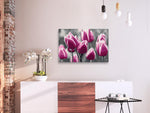 DIY canvas painting - Tulip Field