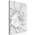 Canvas Print - Flower Line (1 Part) Vertical