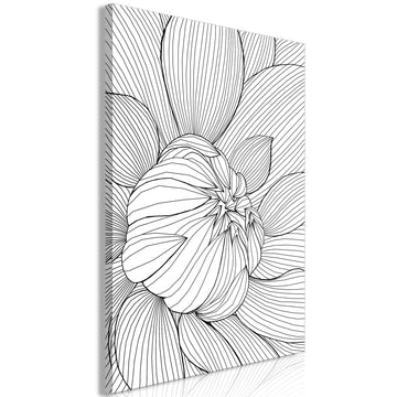 Canvas Print - Flower Line (1 Part) Vertical