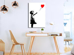 Canvas Print - Little Girl with a Balloon (1 Part) Vertical