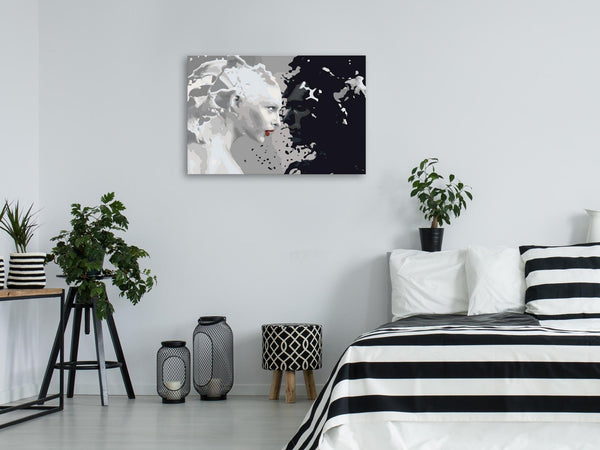 DIY canvas painting - Black & White