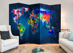 Room Divider - Room divider – Colorful map