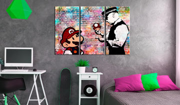 Canvas Print - Rainbow Brick (Banksy)