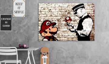 Canvas Print - Banksy: Torn Wall